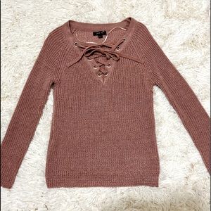 Woman’s Mauve long sleeve knitted shirt